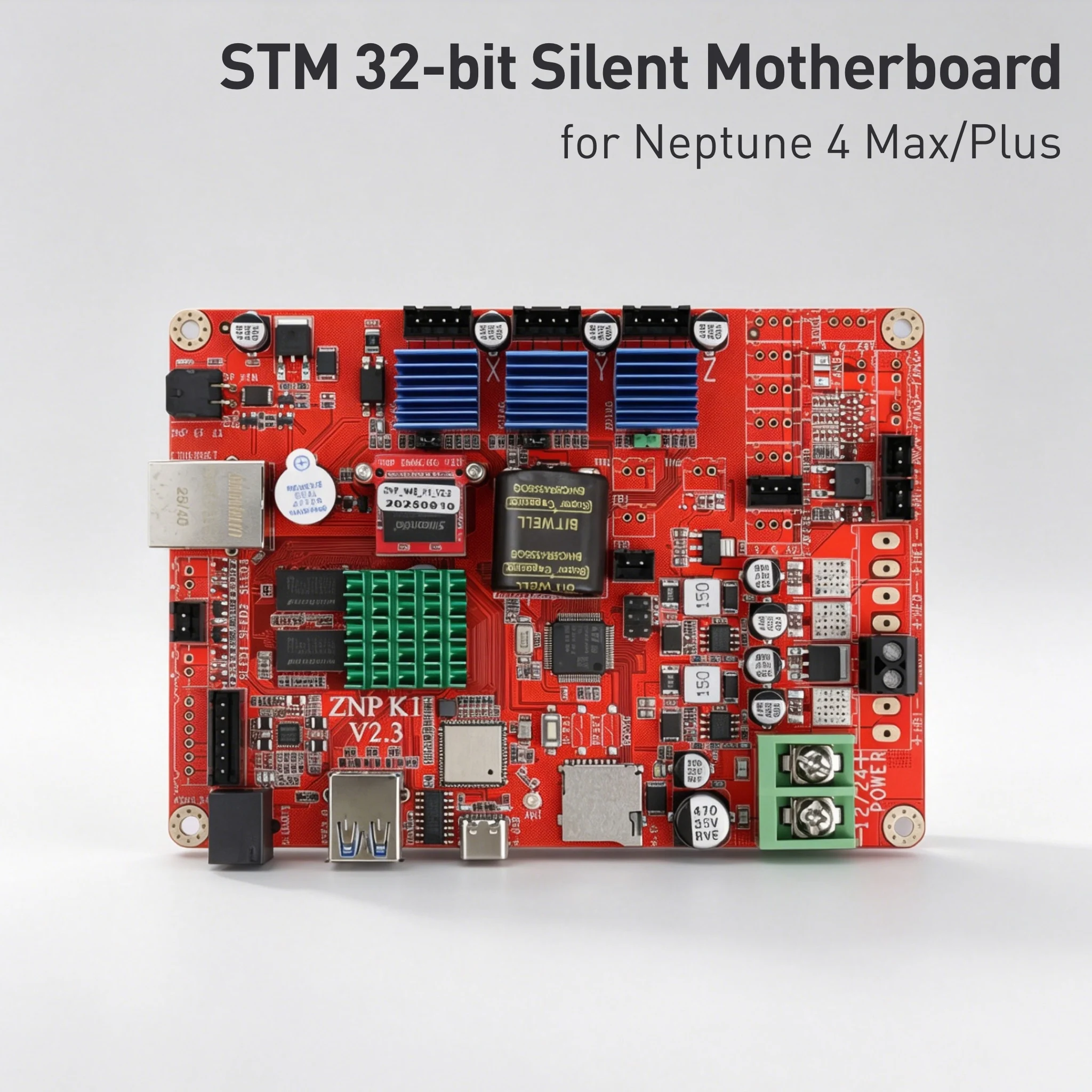 Motherboard ZNP K1 V2.3 for Elegoo Neptune 4 Max / Neptune 4 Plus STM 32-bit Silent Mainboard ZNP K1 V2.0 for Ribbon-Cable Print