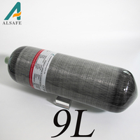 Alsafe 30Mpa 4500Psi 300Bar 9L Carbon Fiber Cylinder Diving Cylinder HPA Tank Diving Scuba Thread M18*1.5