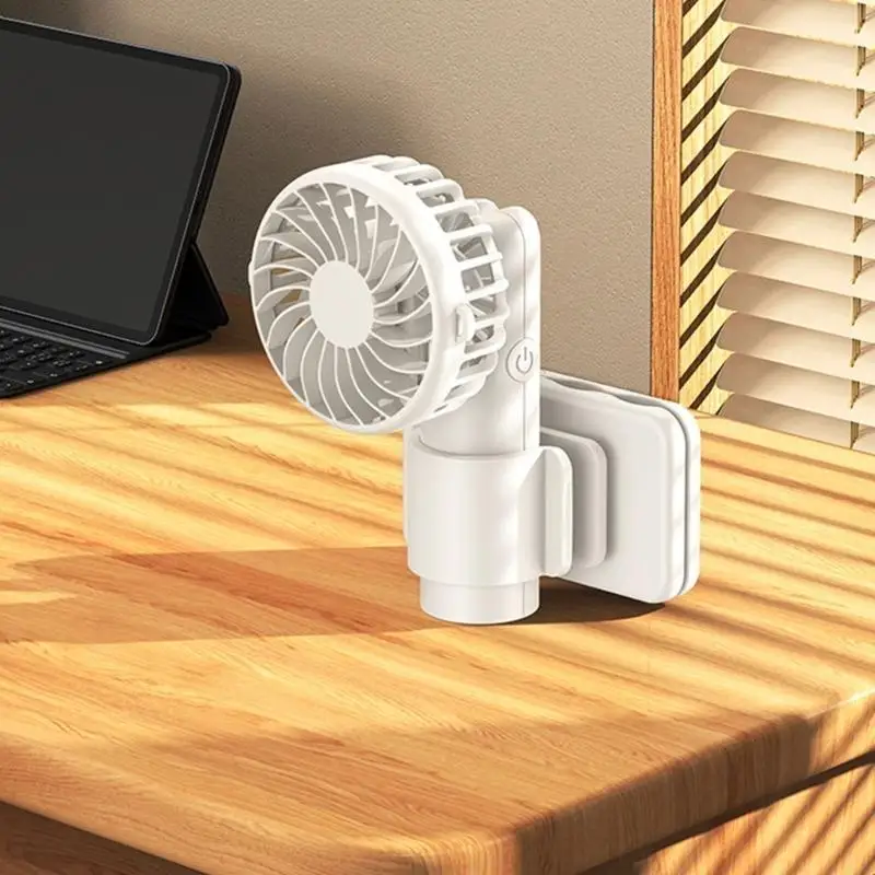Quiet Fan Clip On Fan Powerful Umbrella Fan Portable Fan 1000mAh ABS Texture N58D