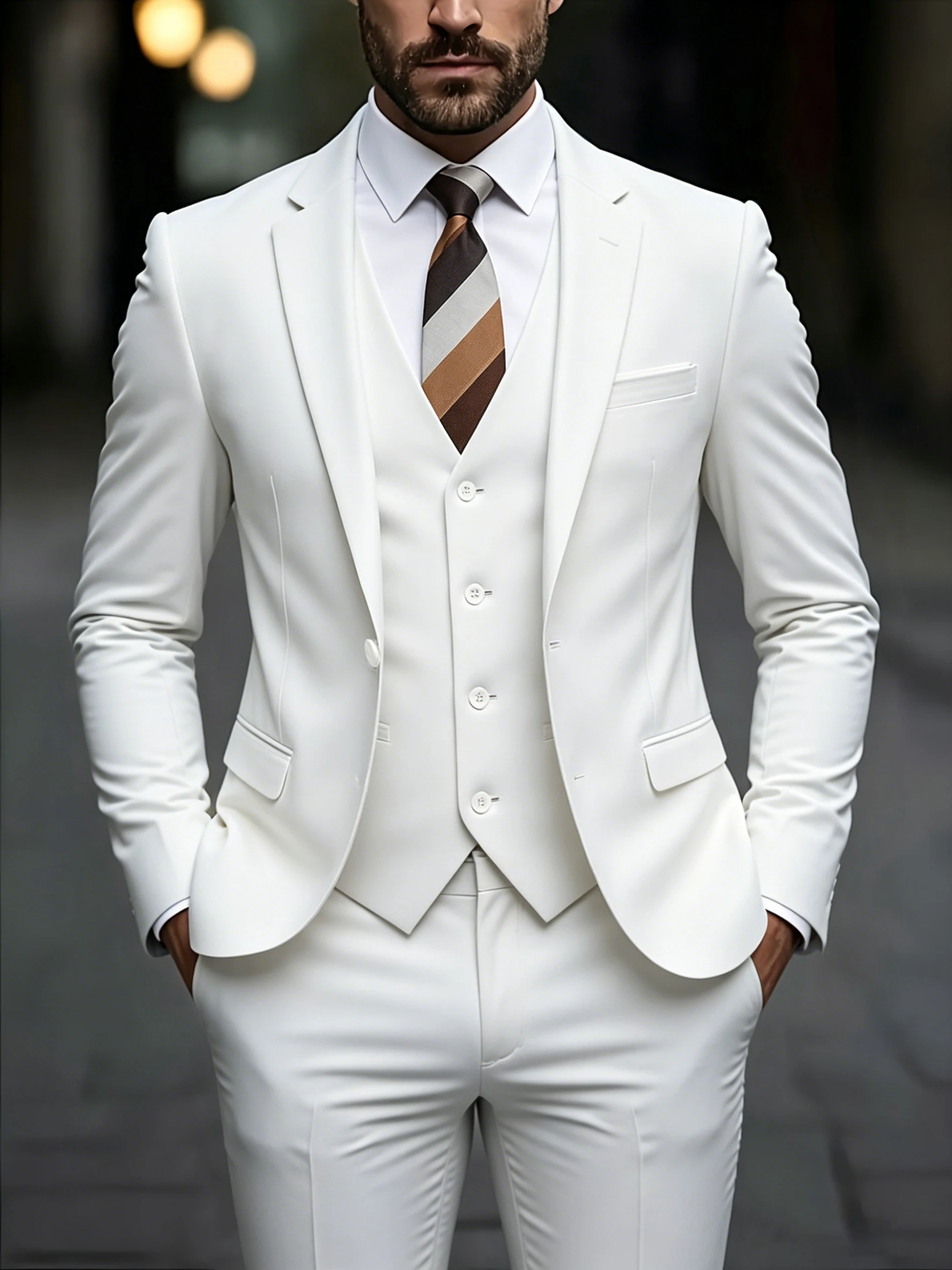 

EUR Size 13Colors ( Jacket+Vest+Pants ) Formal Business Office Men's Suits Groom Wedding Dress Party Dress Solid color Suit