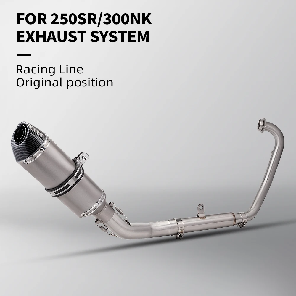 For 250sr 250NK 300SR 300NK 300ss Motorcycle Racing Full Exhaust System Stainless Front Pipe Slip On Exhaust Muffler