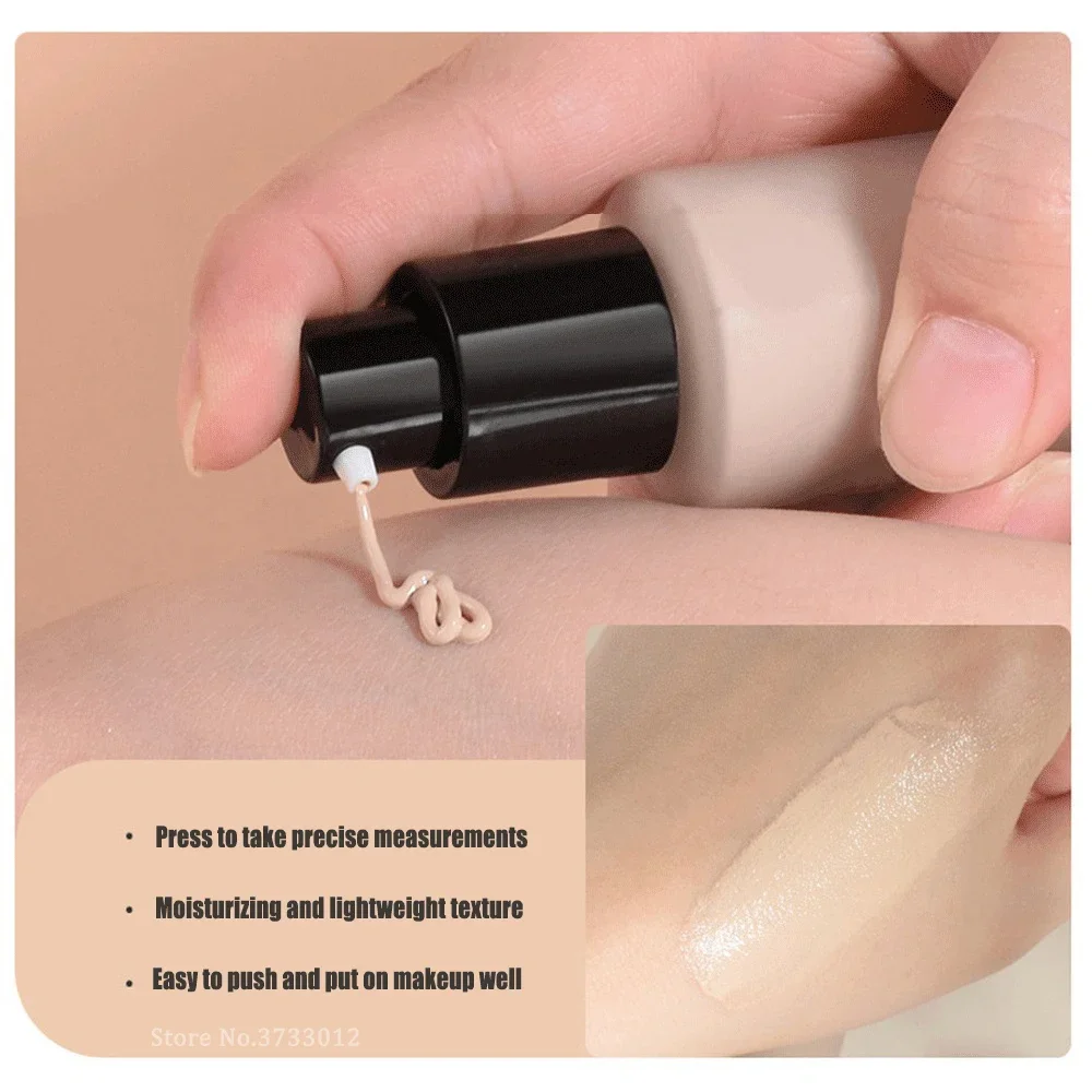 Face Foundation Liquid Smooth Even Complexion Lasts All Day Full Coverage Moisturizing Brighten Makeup Natural Matte Finish