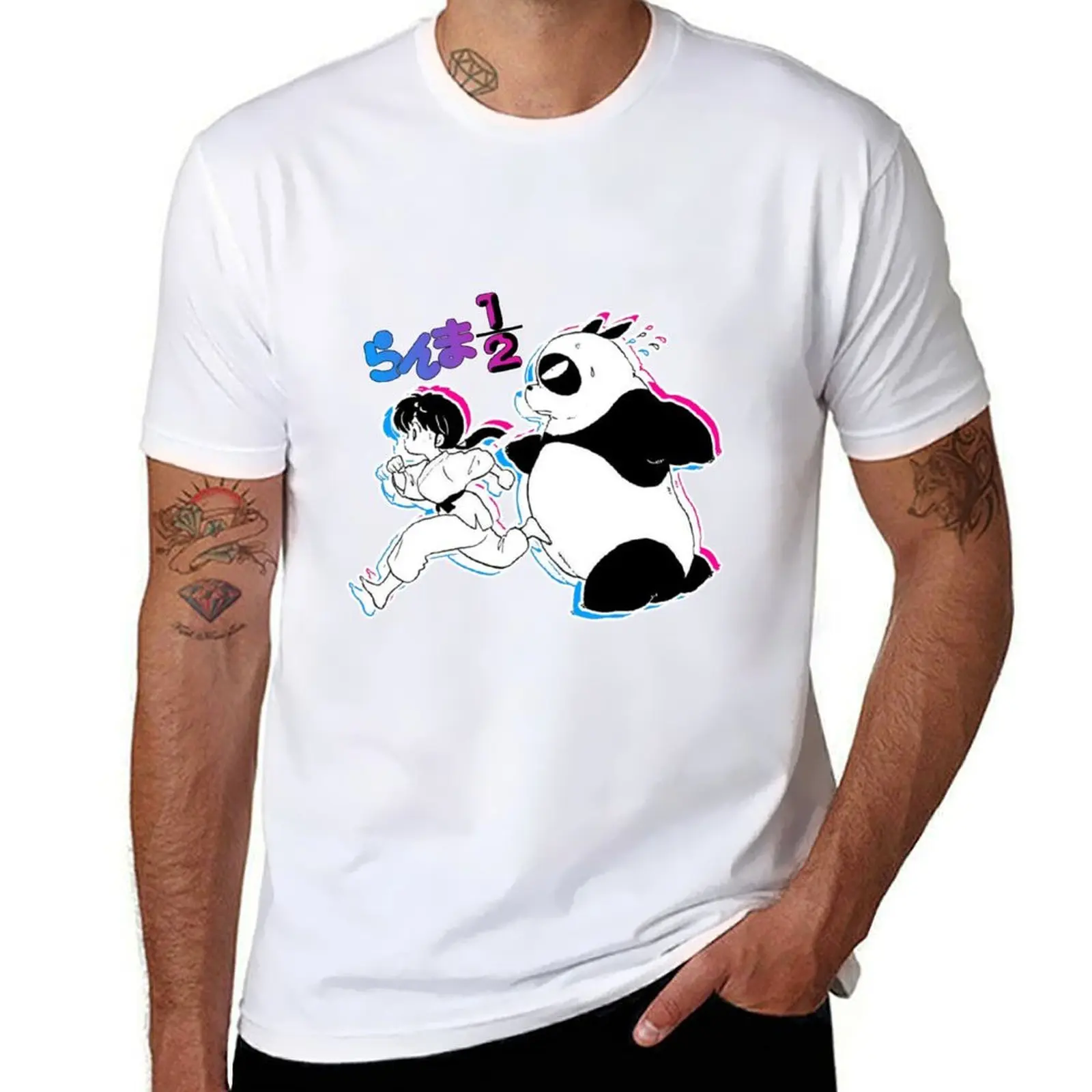 

Ranma chan and Genma T-Shirt man graphic t shirt t shirts for man graphic vintage T-Shirt