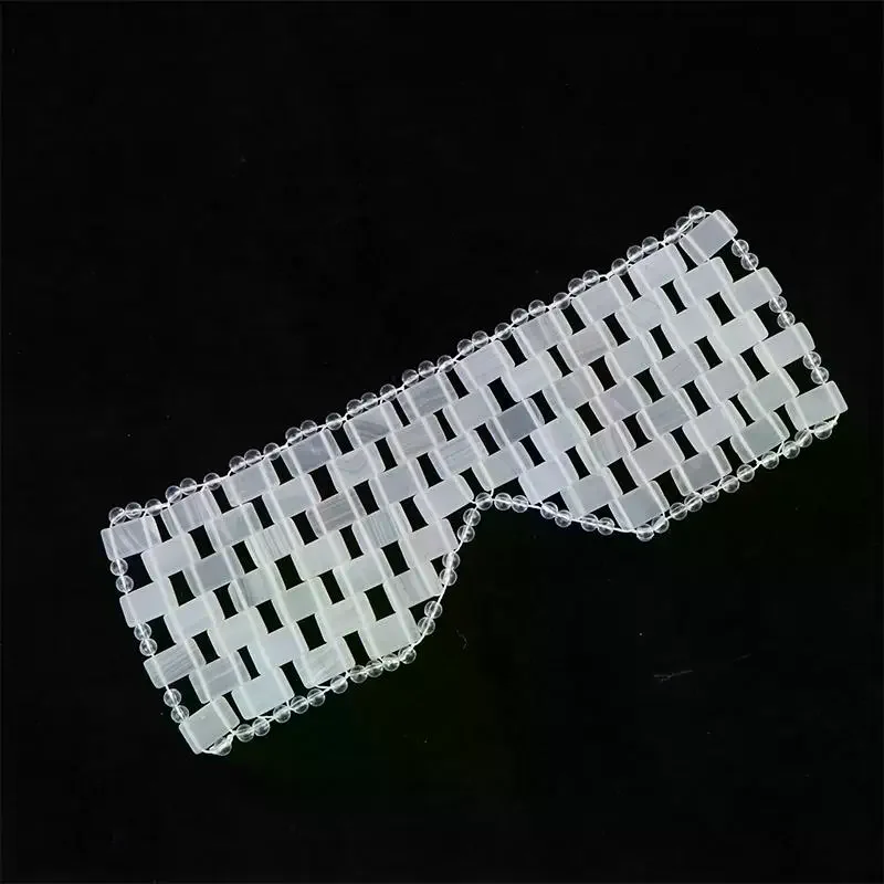 1Pcs Natural White Marble Eye Mask Cooling White Marble Eye Mask Massager For Eye Relax Sleep Massager Mask Tools Care Stone