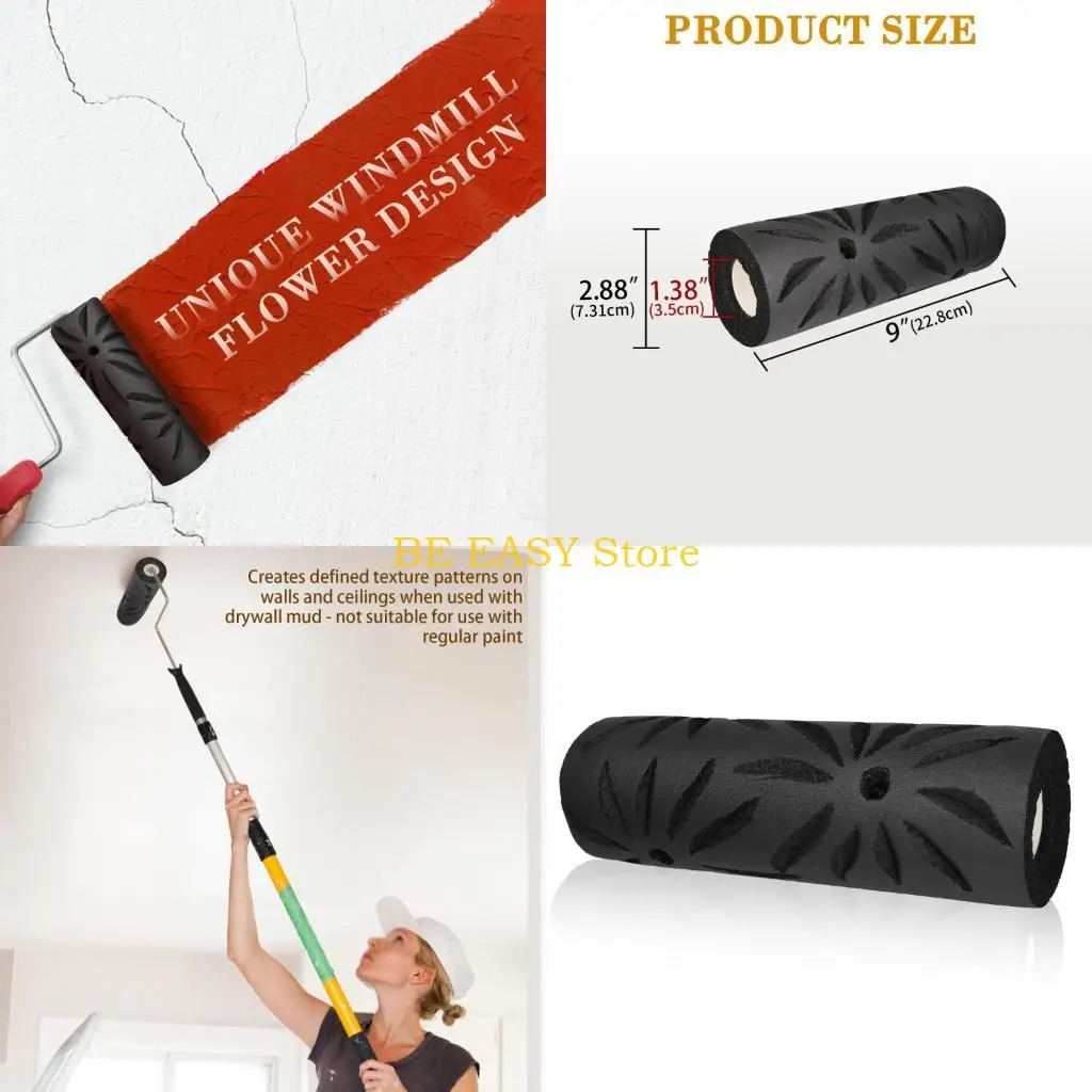 

E28F Professional Pattern Roller 9inch Paint Roller for Walls And Ceilings
