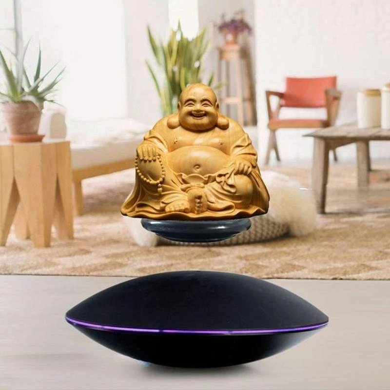 Maglev display stand black flying saucer model advertising display stand creative ornament source