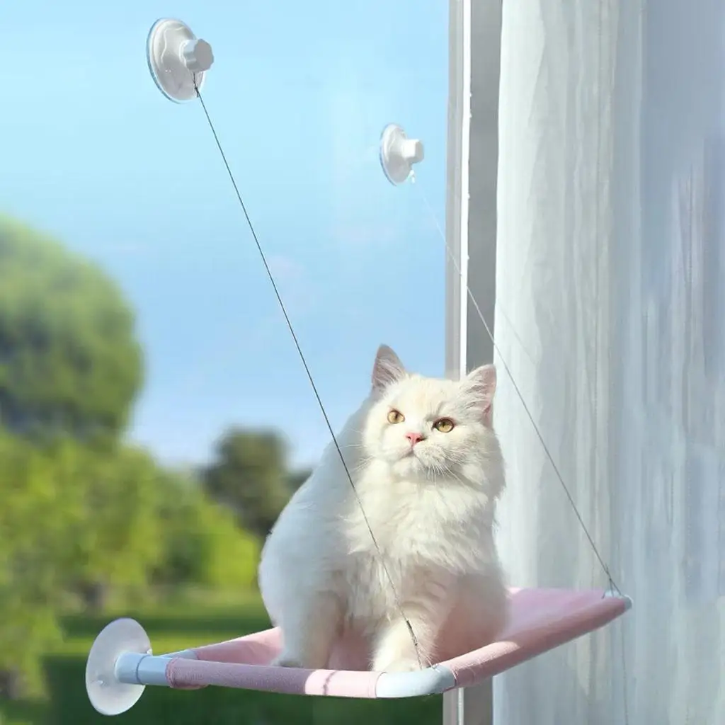 Cat Window Perch Hanging Bed Hammock Comfortable Space Saving Shelf Window Mounted Resting for seat Sunbathing Kitty