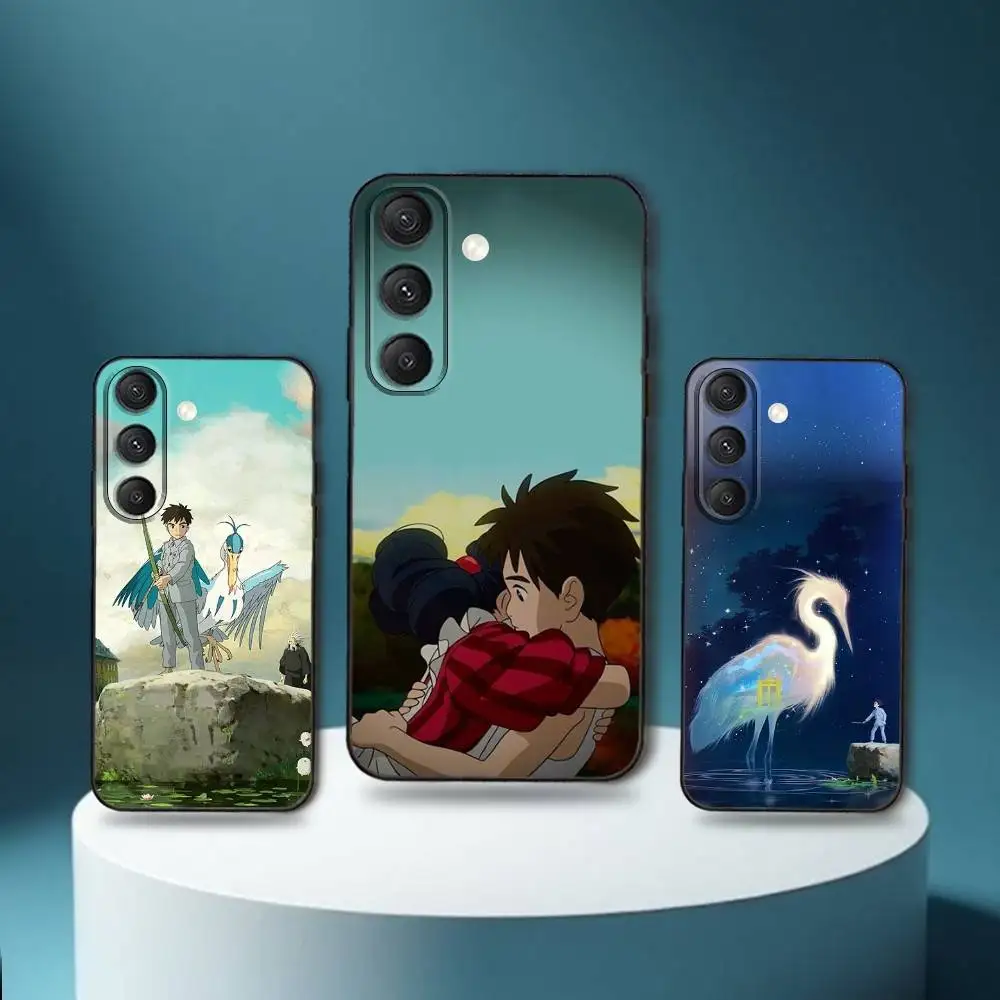 

The Boys And The Heron-ns Phone Case For Samsung S25,S24,S23,S22,S21,S20,S10,Ultra,Plus,Lite,FE,Soft Silicone Black Cover