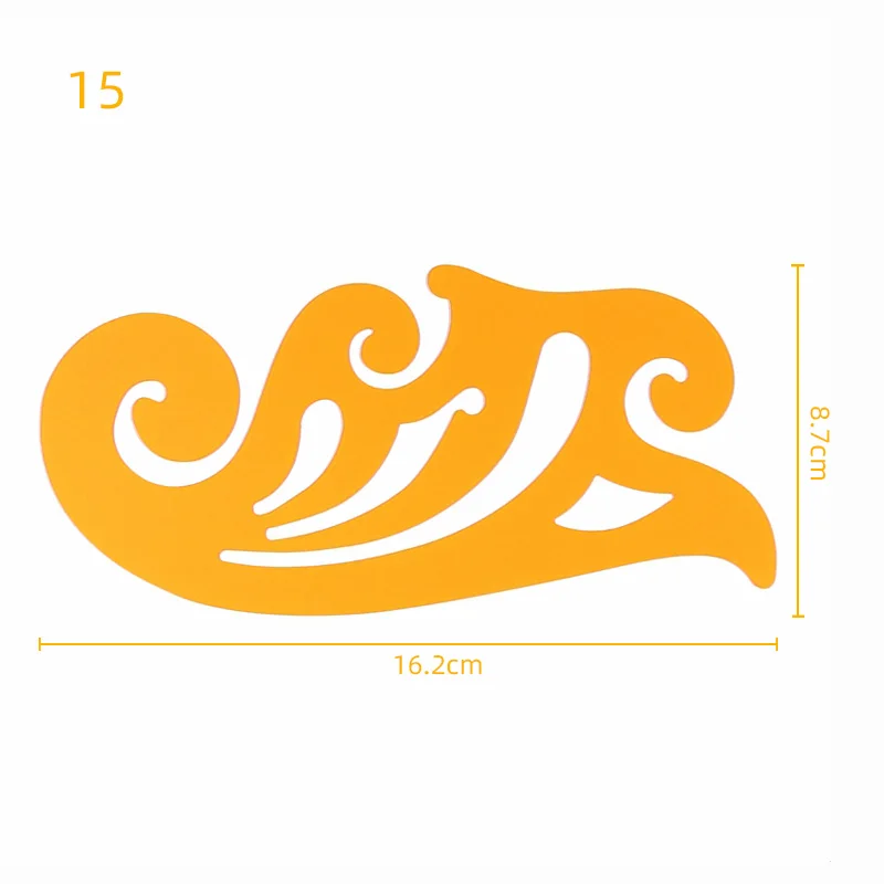 Règle de vêtement à courbe 1308S, multifonction, pour dessin et conception de nuage, 8 pièces