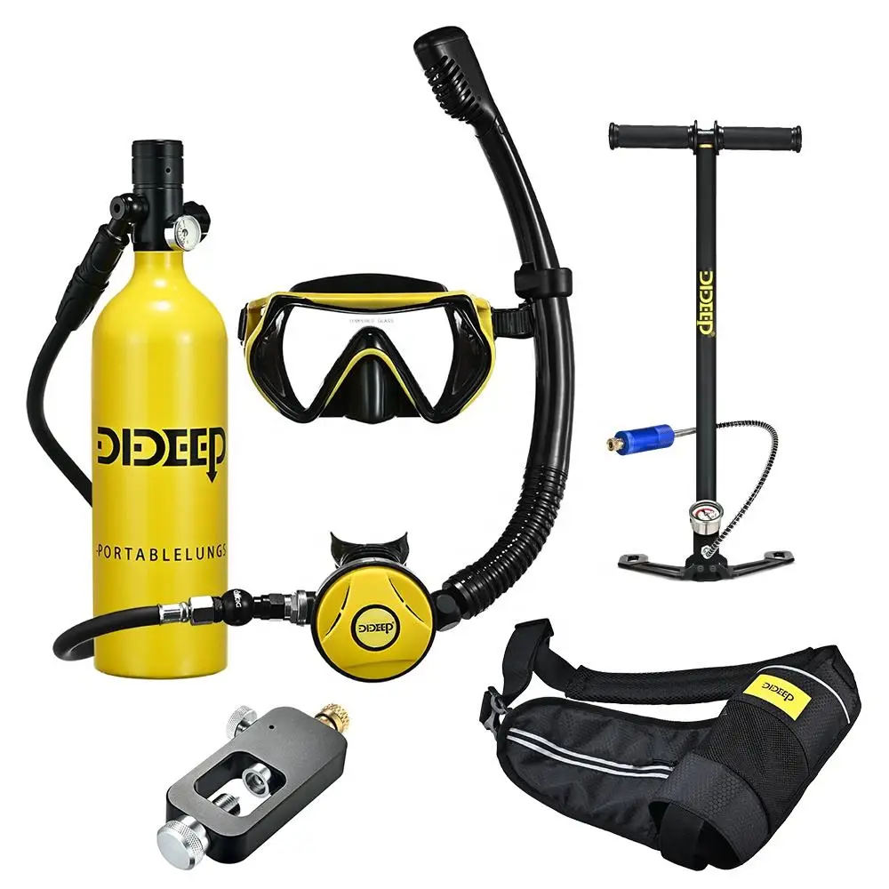 Underwater Snorkeling 15-20 Mins Underwater Scuba 1L Air Lung Tank Full Diving Equipment