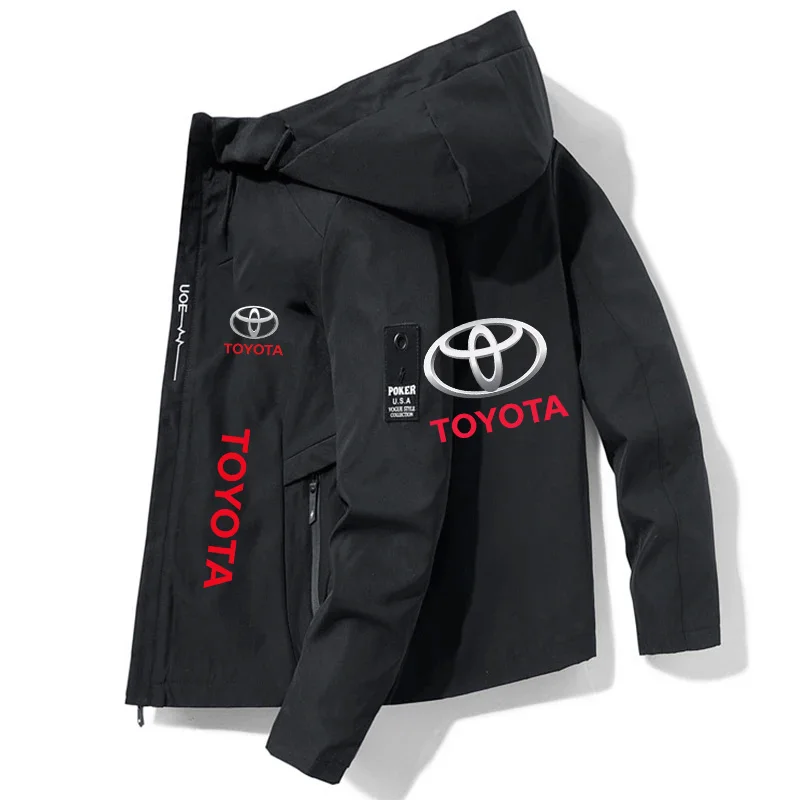 Jaqueta Masculina Nova Coleção Primavera/Outono 2026 Toyota: Casaco Confortável de Alta Qualidade com Zíper e Capuz, Corta-Vento e Ideal para Atividad