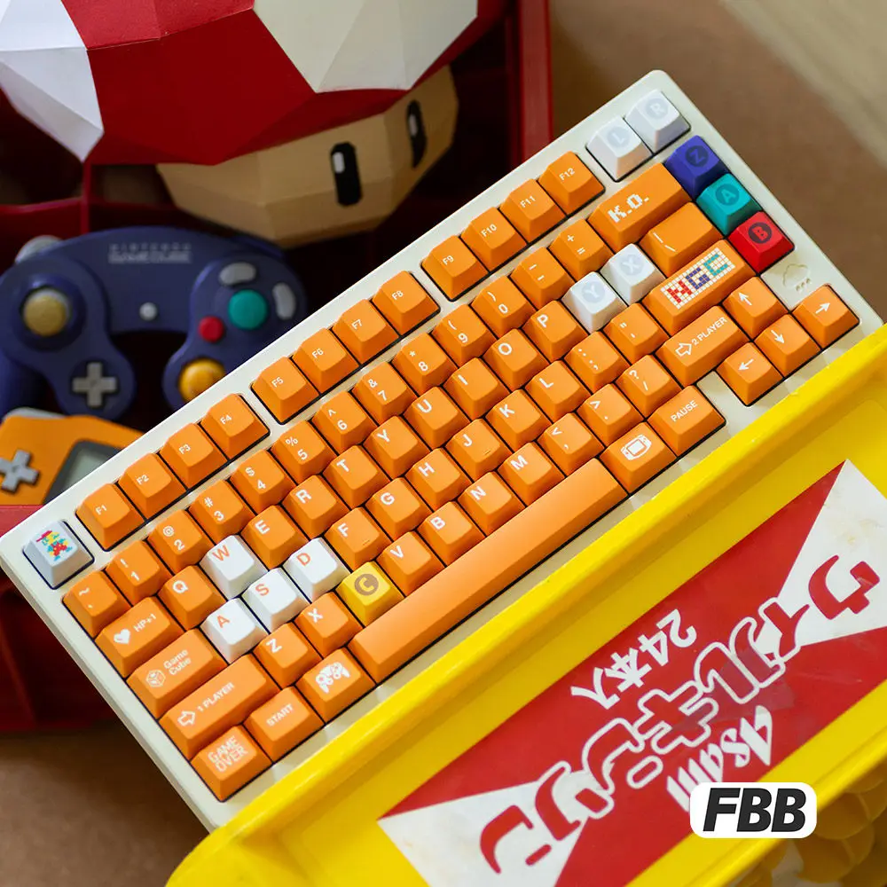 

FBB Keycaps NGC Game Machine Style Orange Purple For Cherry MX Switch Mechanical Keyboard DIY PC Laptop Accessories