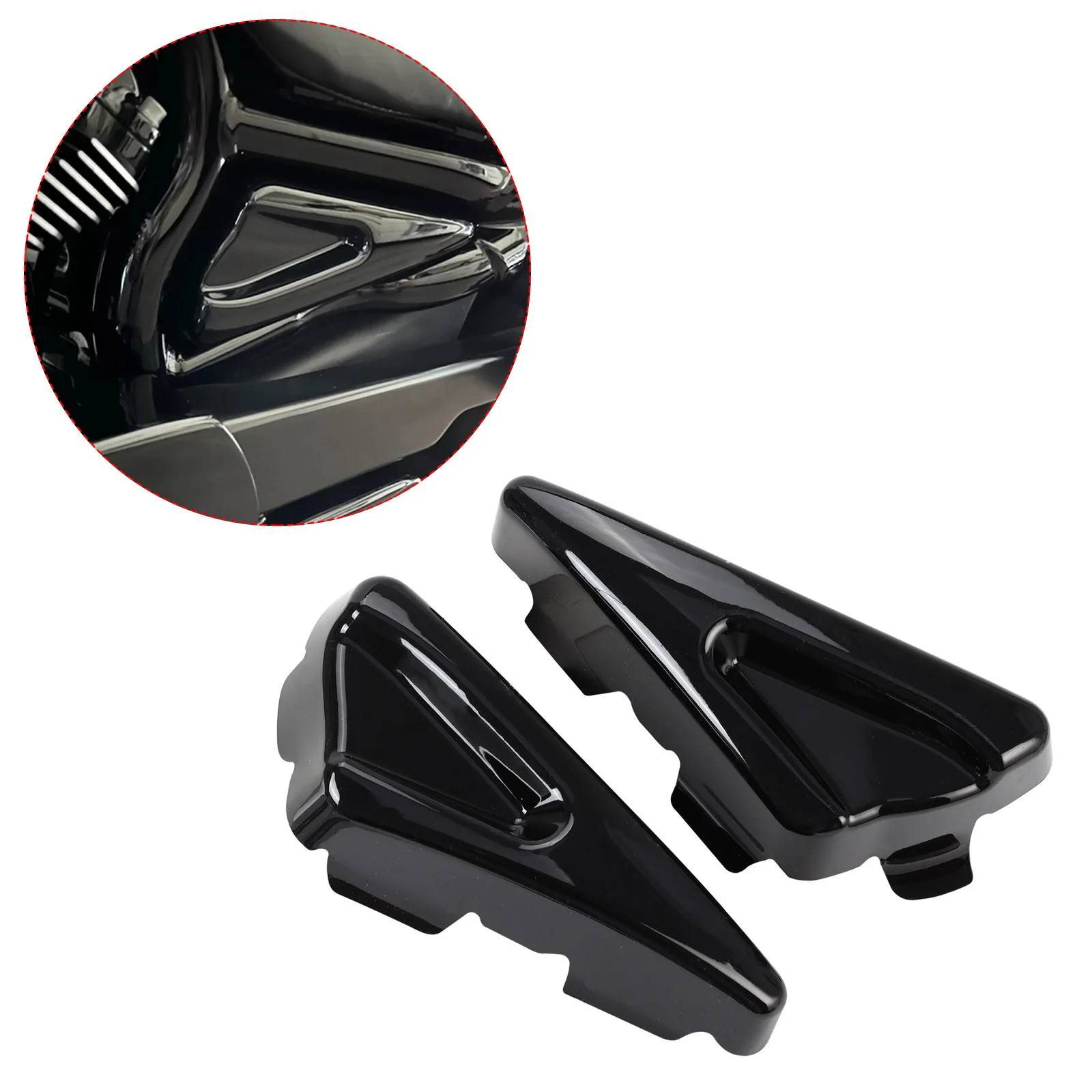 Motorcycle Tank Side Frame Covers ABS Plastic Light Black for Harley V-Rod VRSCDX Night Rod Special NRS VRSCF Muscle 2007–2017