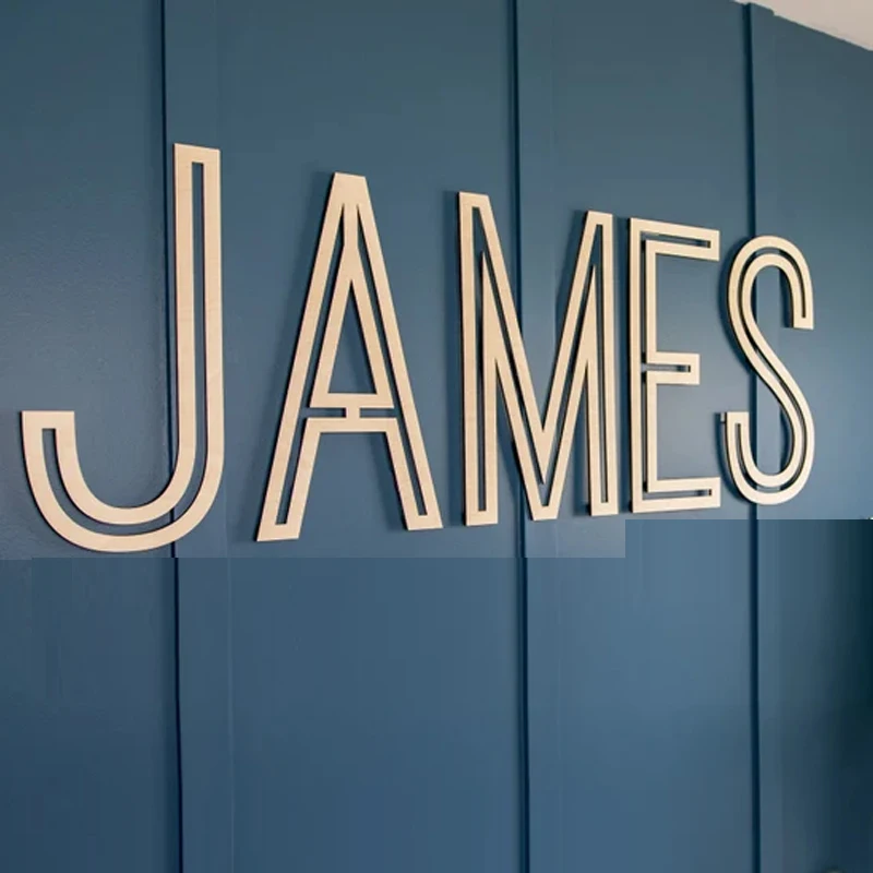 Wooden Name Cutouts for Nursery Large Custom Name Cutout  Nursery Name Sign Freestanding Wooden Name Sign