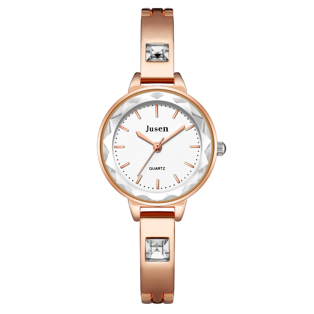 luxury Rhinestone crystal Steel bracelet Band quartz women wrist watch