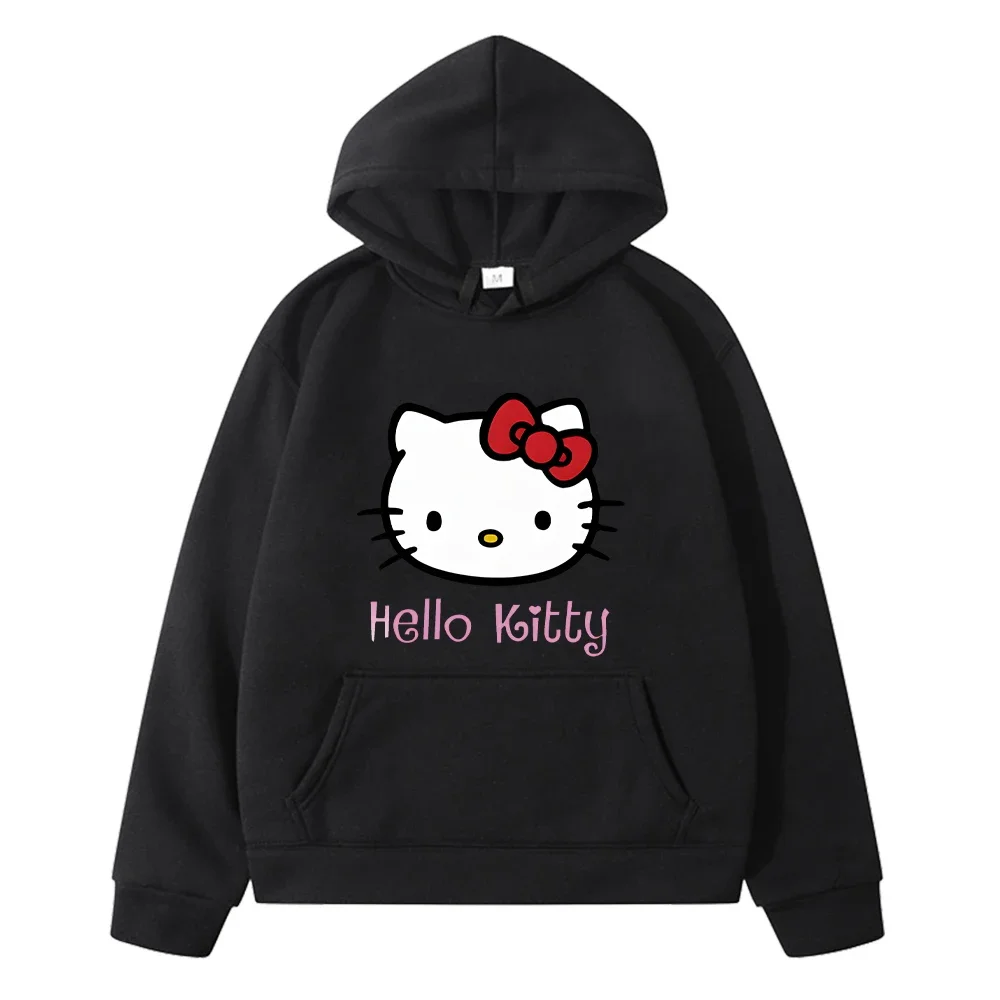 hello kitty clothes Print hoodies Fleece sweatshirt boys pullover y2k sudadera anime hoodie Kawaii jacket kids clothes girls