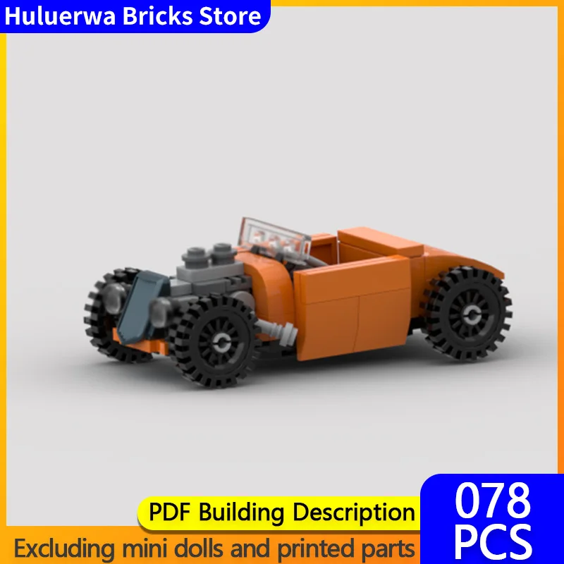 

Speed Hypercar Model MOC Building Bricks Modified Hot Rod Cars Modular Technology Gifts Holiday Assemble Children Toys Suit