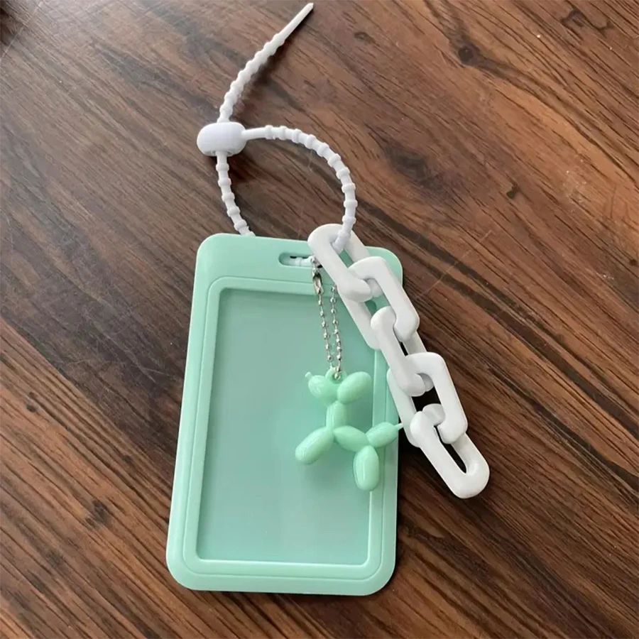 Clear Acrylic Kpop Photocard Holder Black Credit ID Card Protective Case Photo Display Holder Bag Pendant Keychain