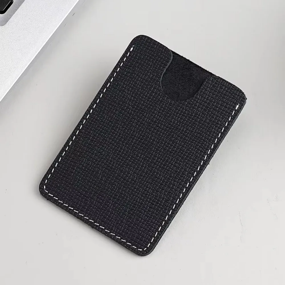 Durable Cowhide Leather Card Holder Slim Ultra-Thin Card Wallet Portable Mini ID Card Holder Card