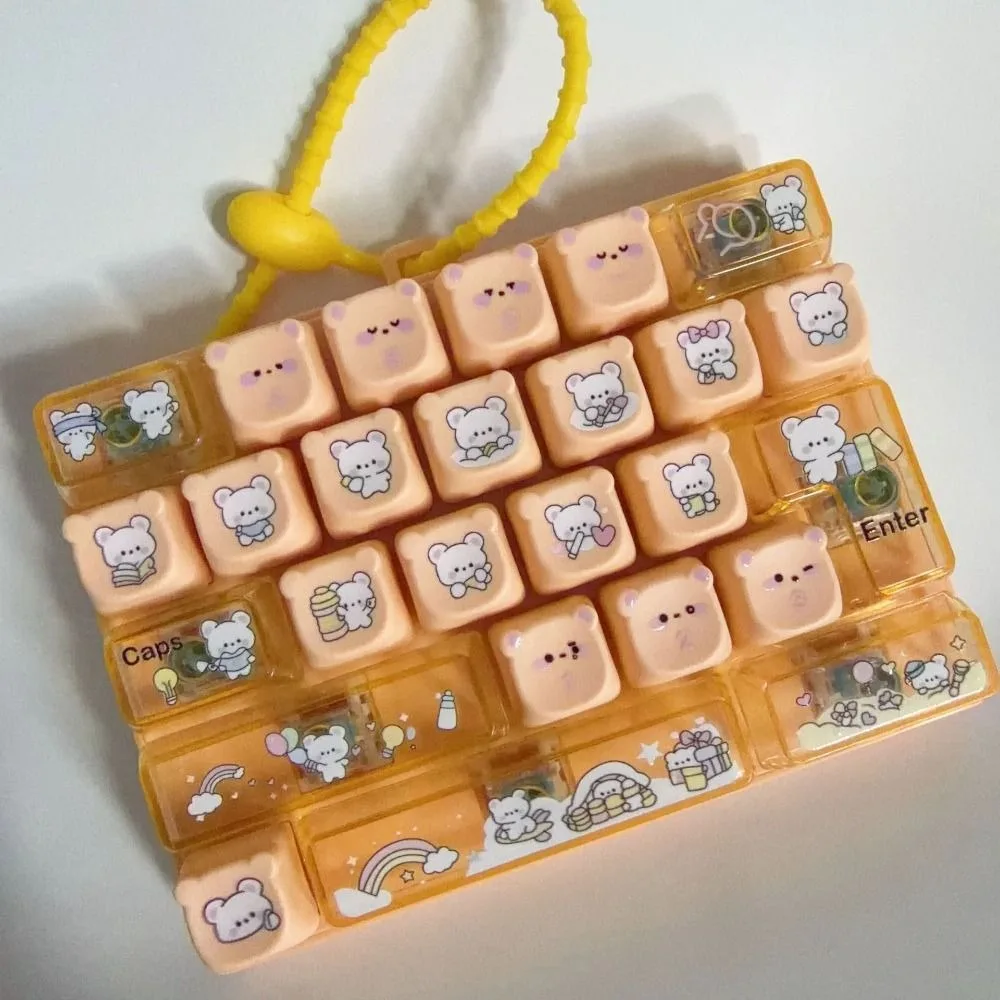 26 Mechanical Keys Keyboard Fidget Compact Size Smooth Clicky Mini Mechanical Keypad Bright Colors Lightweight