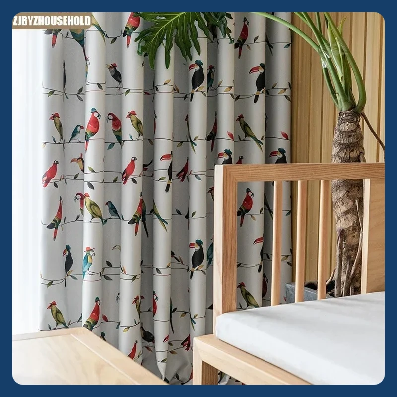 

Modern Curtains for Living Dining Room Bedroom Minimalist Curtains Double-sided Light-free Blackout Print Curtains Blackout
