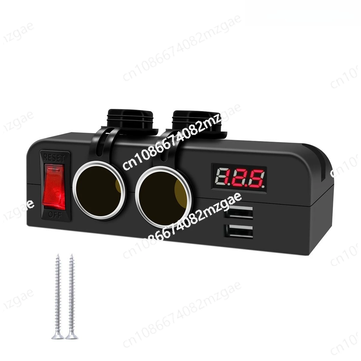 

12V/24V Car Charger Socket Panel Dual USB Ports 5V/3.1A Waterproof Quick Charge Power Outlet for Camper Vehicles Truck RV