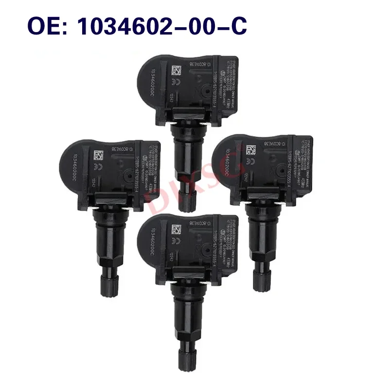 

4 шт. 103460200C Датчик контроля давления в шинах 1034602-00-C TPMS для Tesla Model 3 Model S Model X 433 МГц Автомобильный датчик