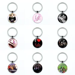 Hip Hop Korn Music Rock Band Punk Band ciondolo in vetro portachiavi gioielli Charm Bag Souvenir portachiavi