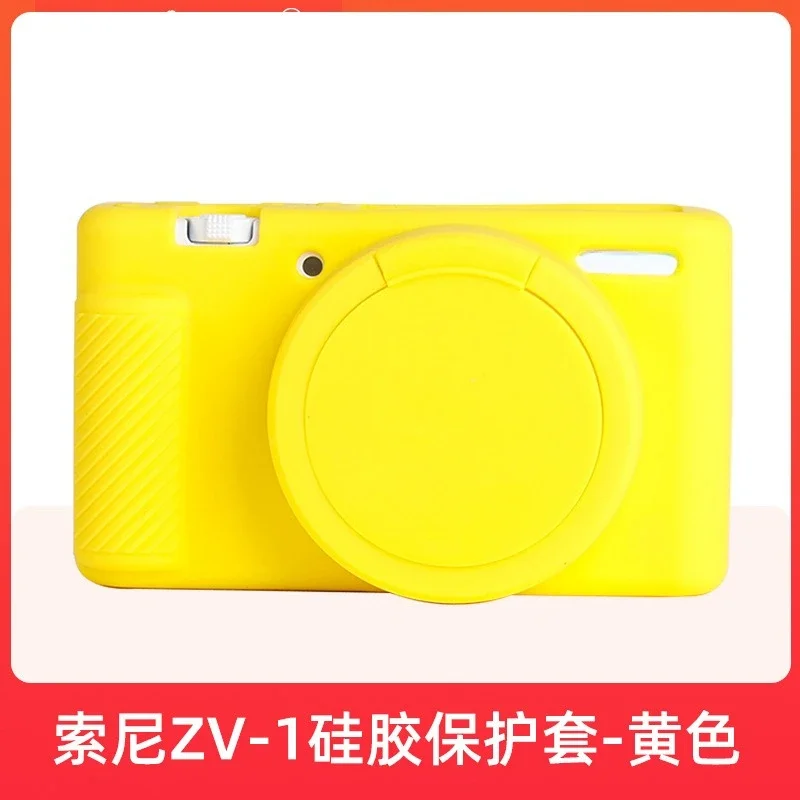 لسوني ZV-1 غطاء كاميرا سيليكون كاميرا كم الجسم الجلد واقية مع غطاء عدسة قابل للإزالة + فيلم مقسى مجاني #5