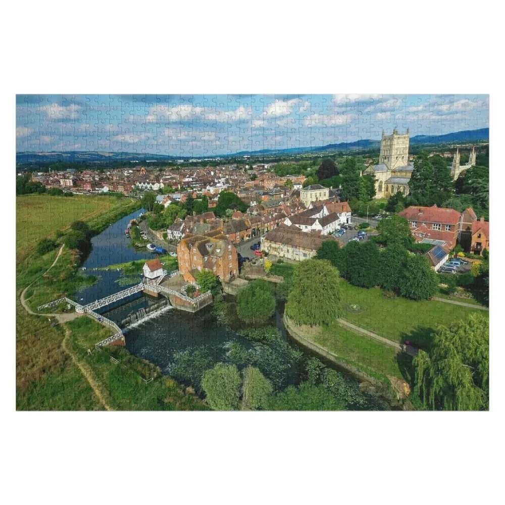 River Avon, Tewkesbury Jigsaw Puzzle Wood Animals Custom Name Wood Puzzle