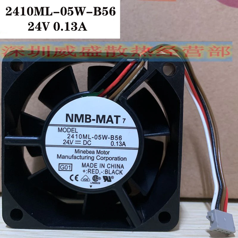 

New original NMB 2410ML-05W-B56 6cm 24V 0.13A 60*25MM paper discharge copier printer controller cooling fan