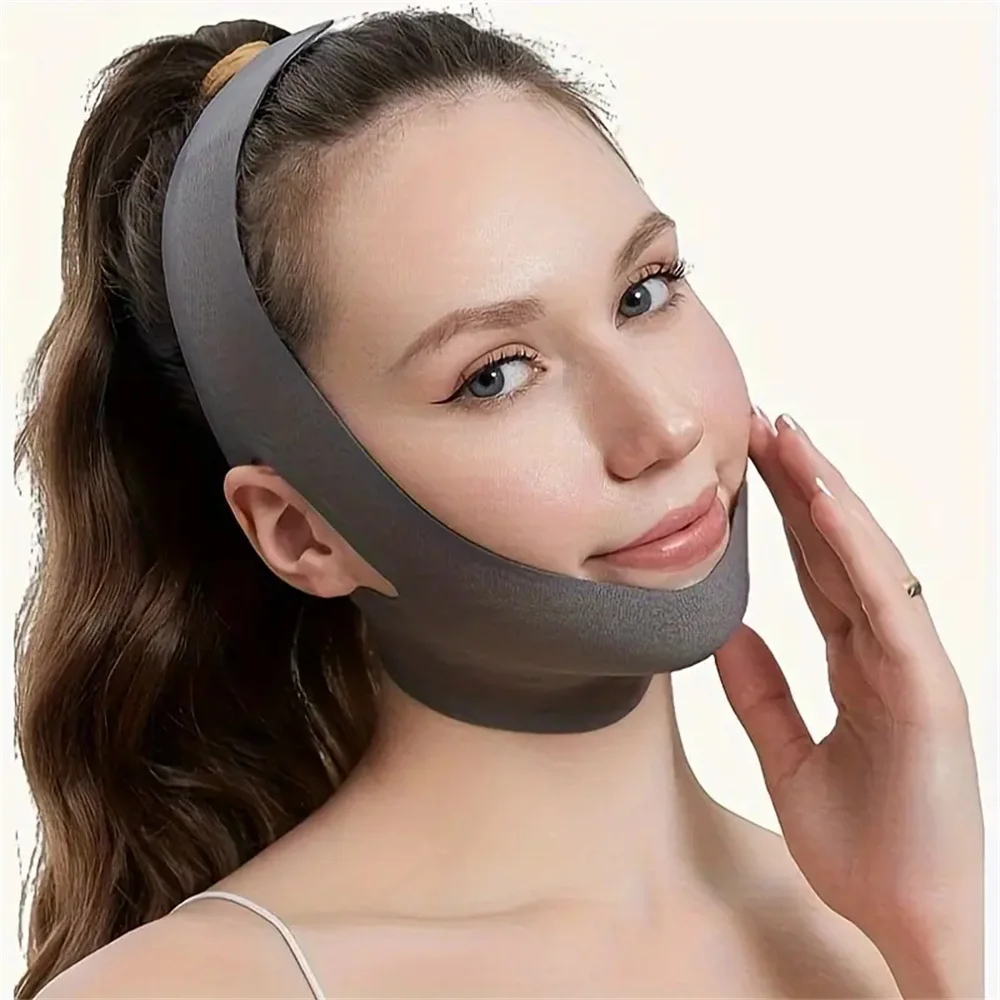 Vendaje de Estiramiento facial en forma de V, máscara de línea en V, medicina deportiva, correa de ajuste de mejillas y barbilla, cinturón de belleza de contorno más delgado para mujeres