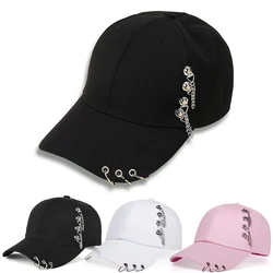 2024 New Fashion Unisex Side Iron Ring Baseball Caps Spring and Autumn Outdoor Adjustable Casual Hat Sunscreen Hat