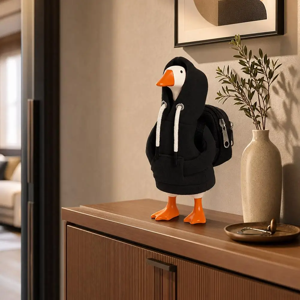 Funny 7 Inch Goose Outfits Hoodies Soft Solid Color Mini Porch Goose Hoodies Tabletop Goose Costume for Table Decoration