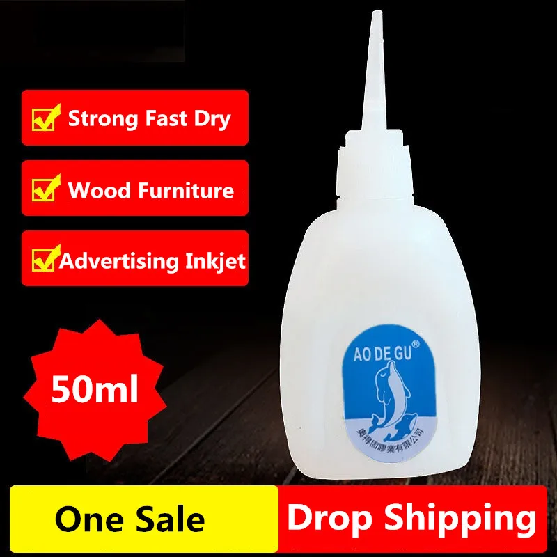 50ml Super Liquid Glue 502 Fast Dry Strong Bond Multipurpose Adhesive Leather Rubber Metal Wood Phone Screen Glass Repair Tool