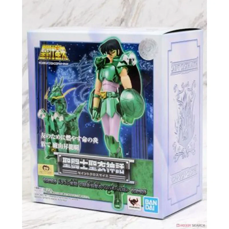 

100% Bandai Original Saint Seiya Myth Cloth Figure Draco Bronze Cloth Dragon Shiryu v1 helmet 16cm Anime Model Action Figure