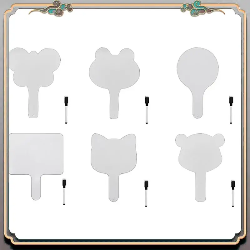 

A46M-6 PCS Dry Erase Answer Paddle Dry Erase Boards White Board Double Sided Paddles Dry Erase Boards