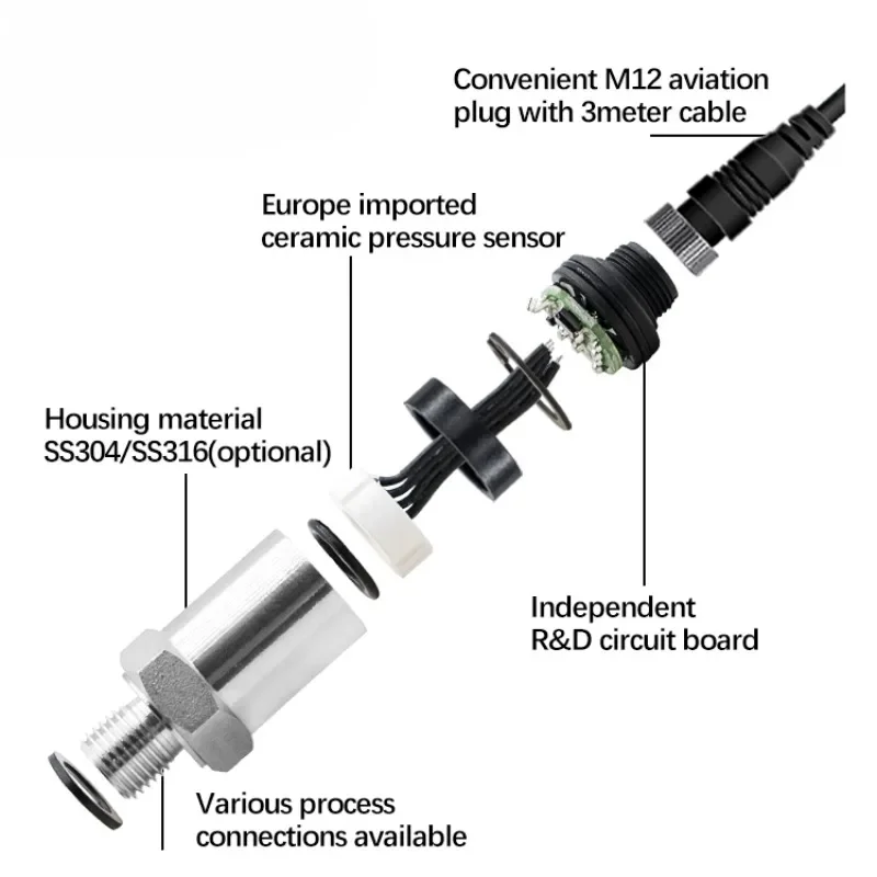 G1/4 Pressure Transducer lnput 5V Output 0.5-4.5V / 0-5V Pressure Transmitter 4-20ma pressure sensor