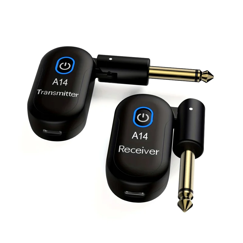 

2.4GHz Wireless Electric Guitar System - Rechargeable Audio Transmitter and Receiver Set for Bass Musical Instruments Connector