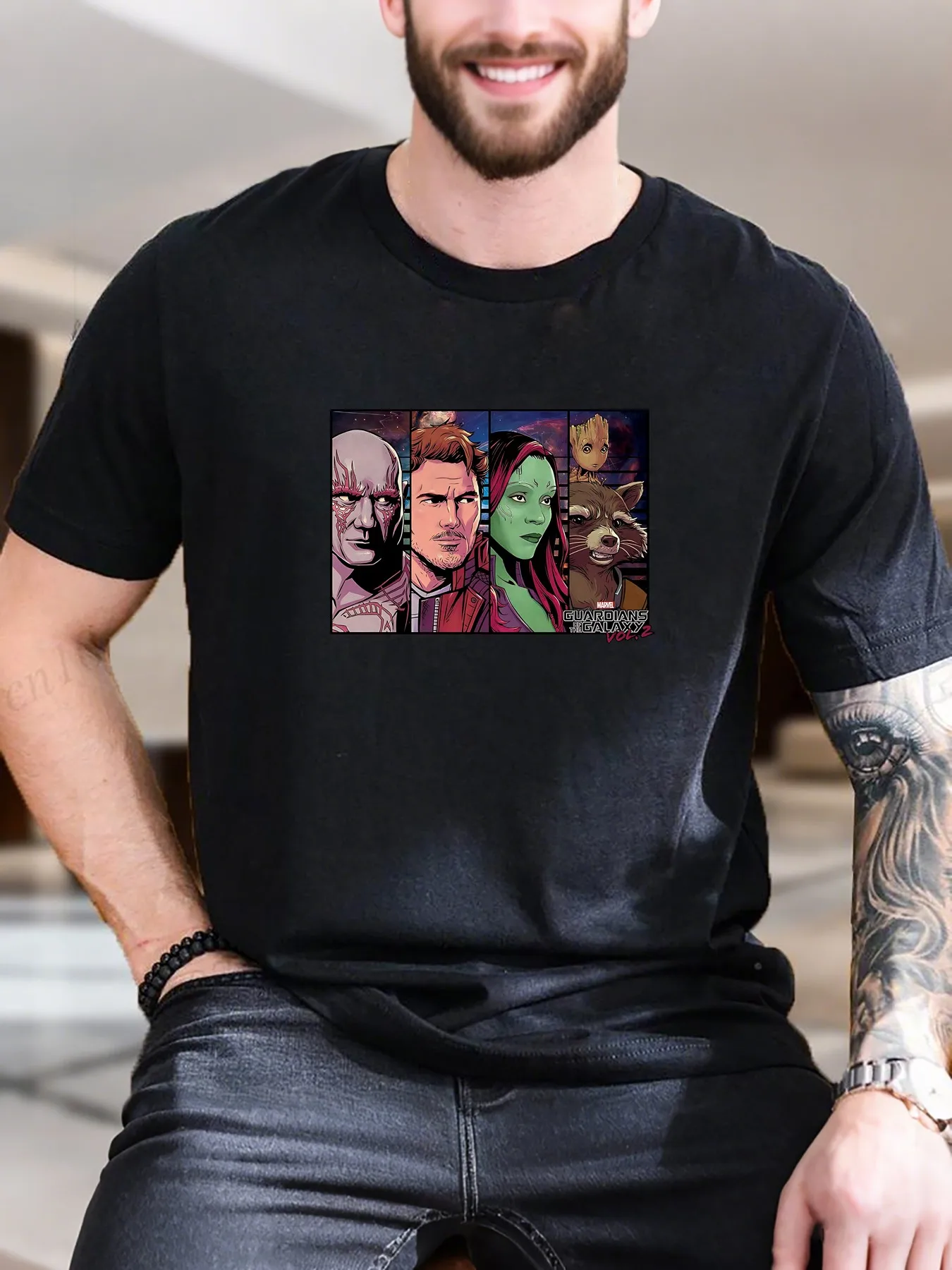 

New Arrival Fashion Men's Graphic Print T-Shirt Design 100% Cotton Soft Breathable Casual Daily Wear