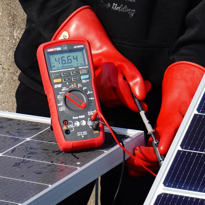 UNI-T UT197PV Bluetooth Solar-Powered Professional Digital Multimeter DC2500V/AC2500V; Heat/Cold Resistant/VFD & LoZ Measurement
