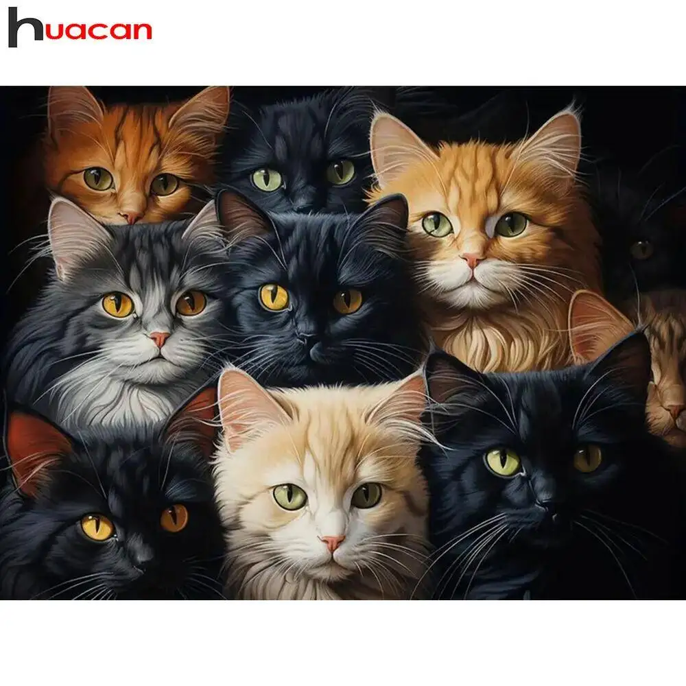 Huacan Diamant-Gemälde, Tier-Panda, komplett, rund, quadratisch, Mosaik, Pilz, neue Kollektion, Heimdekoration