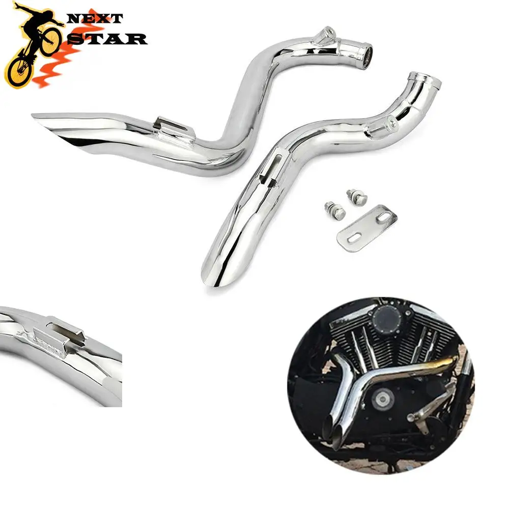 

Motorcycle Stainless Steel 2'' Drag Exhaust Pipe Tube For Harley Softail Touring Sportster Dyna Choppers Bobber Customs