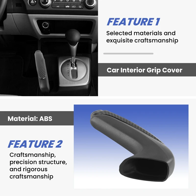 47115-SNA-A82ZA Carbon Car Interior Parking Emergency Hand Brake Handle Lever Grip Cover For Honda Civic 2006-2011