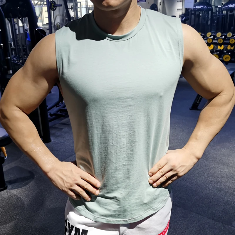 Sports Vest Men Summer Loose Breathable Quick-drying Stretch Casual Running Basketball Fitness Training Sleeveless T-shirt