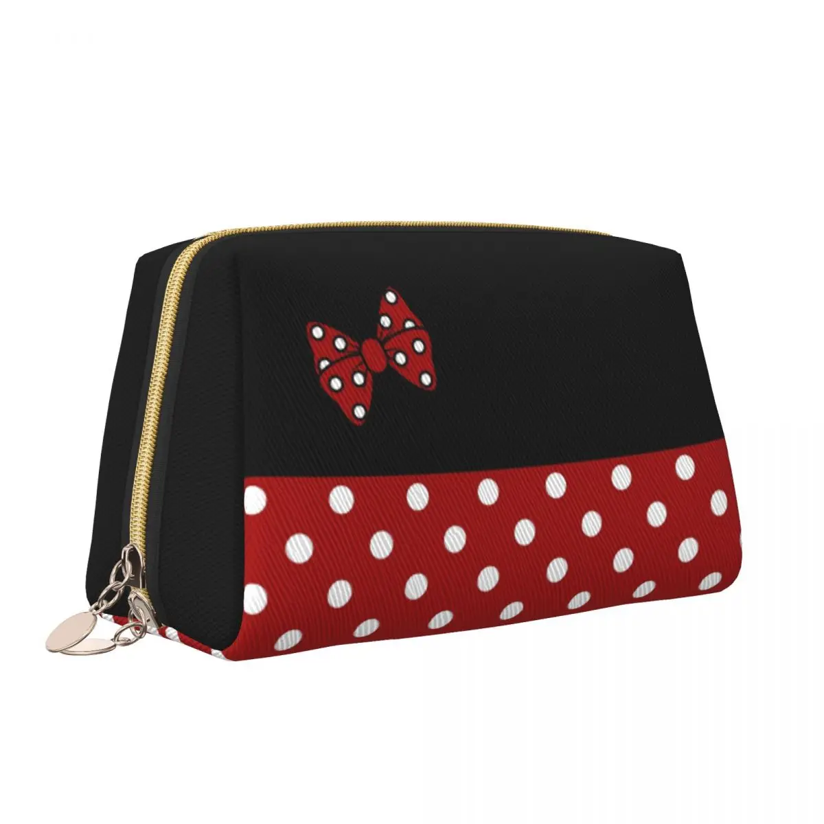 Cartoon Minnie Polkadots Makeup Bag for Women Travel Cosmetic Organizer Cute Anime Animated characters Storage Toiletry Bags