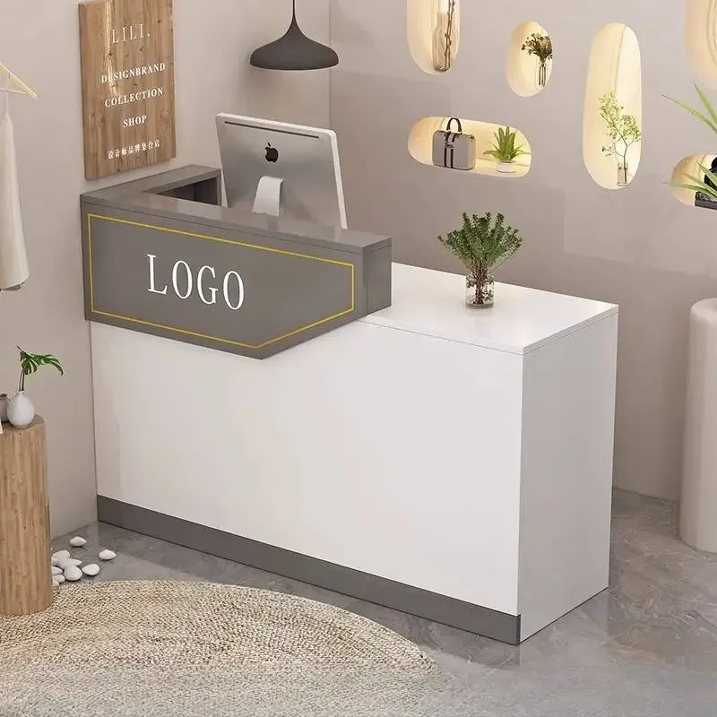Checkout White Reception Desks Modern Decor Design Wood Weight Reception Desk Small Luxury Bancone Per Negozio Office Furniture