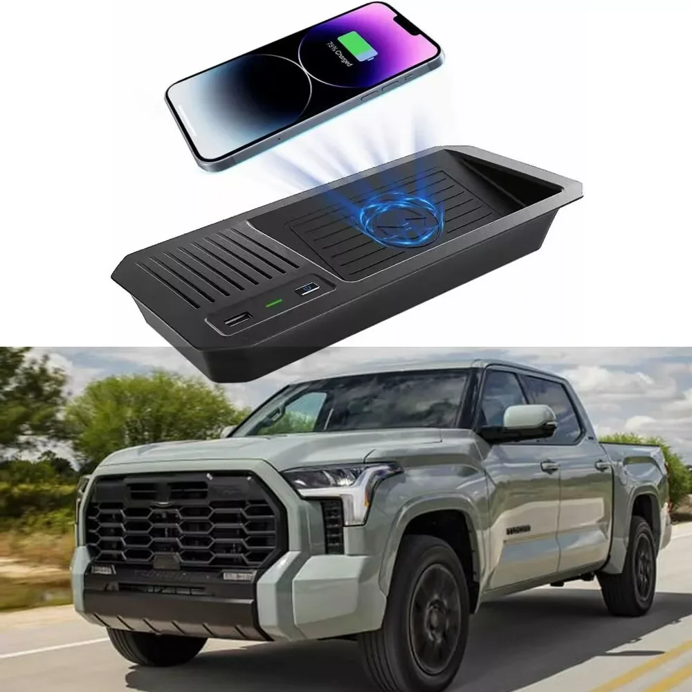 Wireless Fast Charger Tray Pad Fits For Tundra 2022-2024 Left Hand Drive