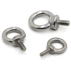 M3 M4 M5 M6 M8 M10 M12 DIN580 Eye Bolt 304 Stainless Steel Marine Lifting Eye Screw Ring Loop Hole for Cable Rope Eyebolt