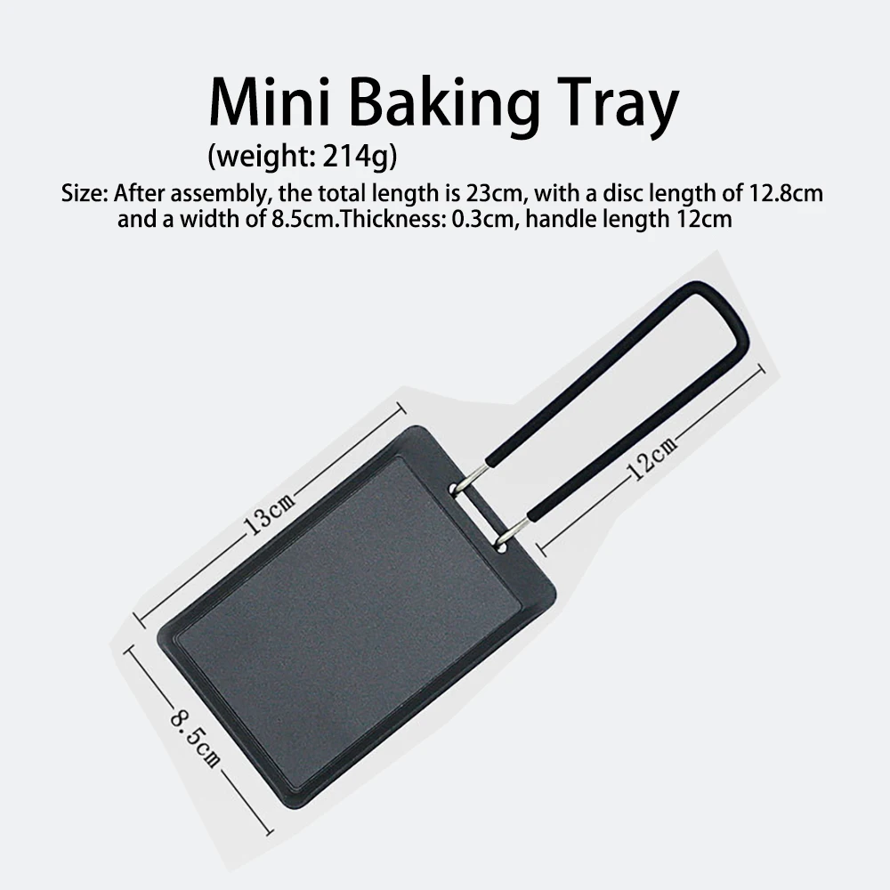 Small Size Frying Pan Meat Steak Cooking mini Detchable Pan BBQ Baking Dishes tray one person wild hiking cookwake